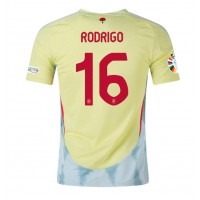 Spain Rodri Hernandez #16 Replica Away Shirt Euro 2024 Short Sleeve